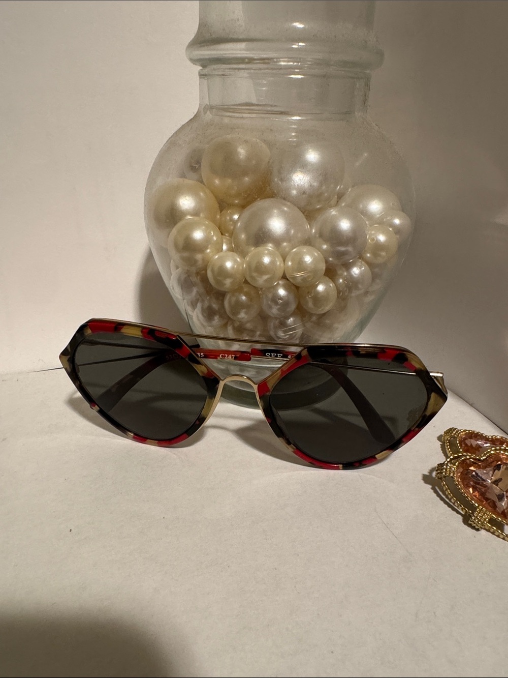 Tortoiseshell Cat-Eye Sunglasses in Red-Brown - Women’s Fashion Shades